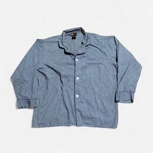 Hanes blue checkered size XXL long sleeve button up shirt